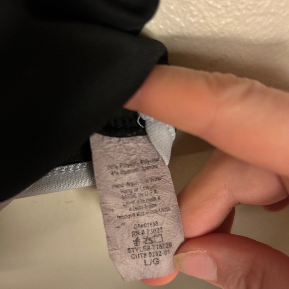 Vintage Large Seductions Black Corset top with White Ribbing - Picture 3 of 4